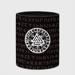 Кружка 3D Древние символы руны и обереги Вегвизир, цвет: 3D-белый + черный — фото 2