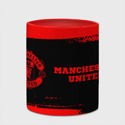 Кружка 3D Manchester United - red gradient по-горизонтали, цвет: 3D-белый + красный — фото 2