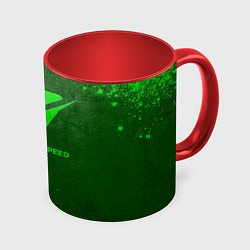 Кружка цветная Need for Speed - green gradient