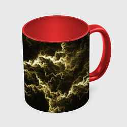 Кружка 3D Lightning yellow, цвет: 3D-белый + красный