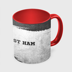 Кружка цветная West Ham - white gradient по-горизонтали