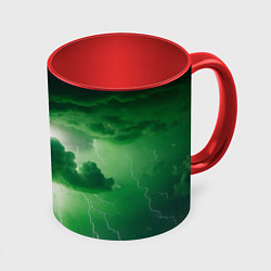 Кружка цветная Зелёный гром