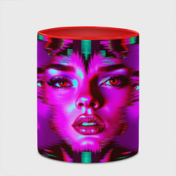 Кружка 3D Три лица, цвет: 3D-белый + красный — фото 2