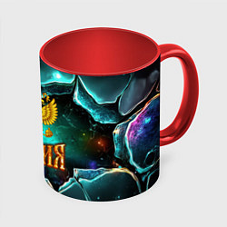 Кружка 3D Россия - объемные плиты, цвет: 3D-белый + красный