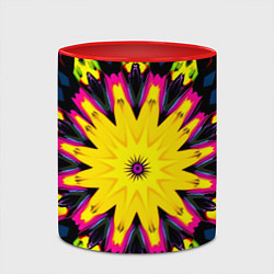 Кружка 3D Звездный калейдоскоп, цвет: 3D-белый + красный — фото 2