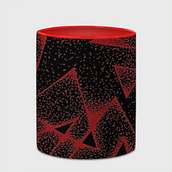 Кружка 3D Triangles with dots, цвет: 3D-белый + красный — фото 2