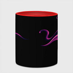 Кружка 3D Color pink abstraction, цвет: 3D-белый + красный — фото 2