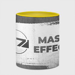 Кружка 3D Mass Effect - white gradient по-горизонтали, цвет: 3D-белый + желтый — фото 2