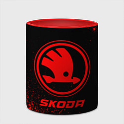 Кружка 3D Skoda - red gradient, цвет: 3D-белый + красный — фото 2