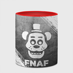 Кружка 3D FNAF - grey gradient, цвет: 3D-белый + красный — фото 2