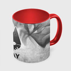 Кружка 3D Stray - white gradient, цвет: 3D-белый + красный