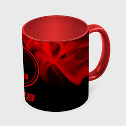 Кружка цветная Saab - red gradient