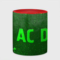 Кружка 3D AC DC - green gradient по-горизонтали, цвет: 3D-белый + красный — фото 2
