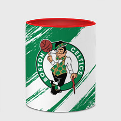 Кружка 3D Boston Celtics white and green, цвет: 3D-белый + красный — фото 2