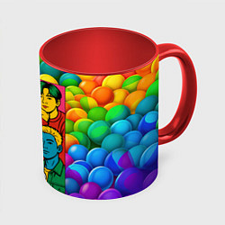 Кружка цветная Astro радужный портрет группы