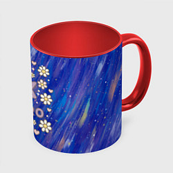 Кружка цветная Astro логотип из ромашек