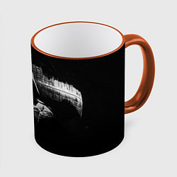 Кружка 3D Звёздные войны звезда смерти вейдера, цвет: 3D-оранжевый кант