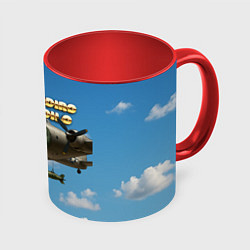Кружка 3D Bombardino Crocodillo мем, цвет: 3D-белый + красный