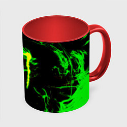 Кружка цветная Monster energy кислотное лого огонь