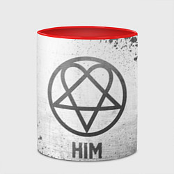 Кружка 3D HIM - white gradient, цвет: 3D-белый + красный — фото 2