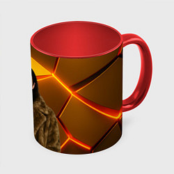 Кружка цветная Bones с цепью в шубе