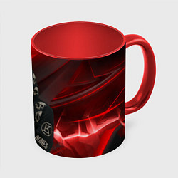 Кружка цветная Bones с черепами на худи