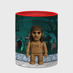 Кружка 3D Bones в стиле куклы Вуды, цвет: 3D-белый + красный — фото 2