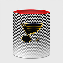 Кружка 3D Сент Луис Блюз - белый градиент, цвет: 3D-белый + красный — фото 2