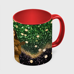 Кружка цветная Lana Del Rey играет на гитаре