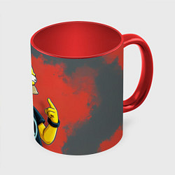 Кружка 3D Гомер в футболке Linkin Park, цвет: 3D-белый + красный