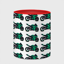 Кружка 3D Motorcycle turquoise, цвет: 3D-белый + красный — фото 2