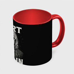 Кружка 3D Курт Кобейн - гранж-арт, цвет: 3D-белый + красный