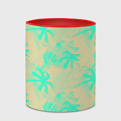 Кружка 3D Palm light blue, цвет: 3D-белый + красный — фото 2