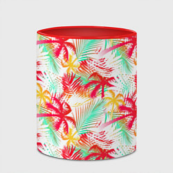 Кружка 3D Palm red yellow, цвет: 3D-белый + красный — фото 2