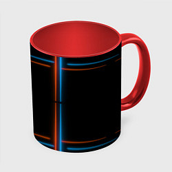 Кружка цветная Neon black red blue