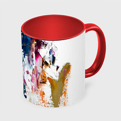 Кружка цветная Разноцветные мазки кисти на палитре художника