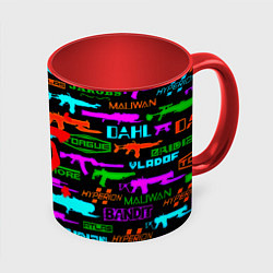 Кружка 3D Doom шутер паттерн, цвет: 3D-белый + красный