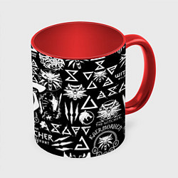 Кружка цветная Doom логотипы ведьмак