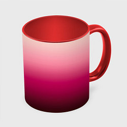 Кружка 3D Градиент transcendent pink омбре, цвет: 3D-белый + красный