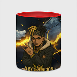 Кружка 3D XXXTentacion мультяшный стиль, цвет: 3D-белый + красный — фото 2