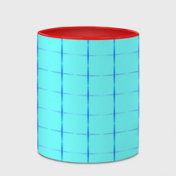Кружка 3D Сolor blue line, цвет: 3D-белый + красный — фото 2