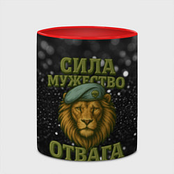 Кружка 3D Вдв сила мужество отвага, цвет: 3D-белый + красный — фото 2