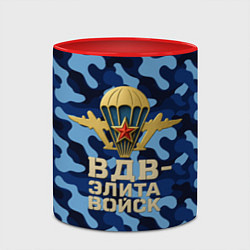 Кружка 3D ВДВ элита войск - камуфляж, цвет: 3D-белый + красный — фото 2