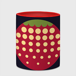 Кружка 3D Big strawberry russian black, цвет: 3D-белый + красный — фото 2