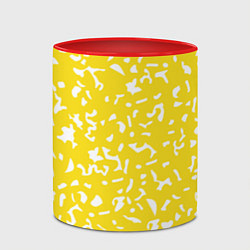 Кружка 3D Лимонный камуфляж, цвет: 3D-белый + красный — фото 2