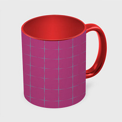Кружка 3D Color pink stripes, цвет: 3D-белый + красный