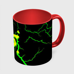 Кружка 3D Doom кислотный шторм молнии, цвет: 3D-белый + красный