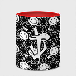 Кружка 3D Doom x nirvana pattern, цвет: 3D-белый + красный — фото 2