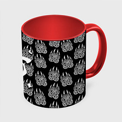 Кружка 3D Doom хищник леса, цвет: 3D-белый + красный