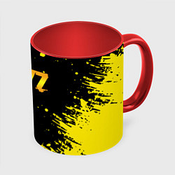 Кружка 3D Dayz краски желтые краски, цвет: 3D-белый + красный